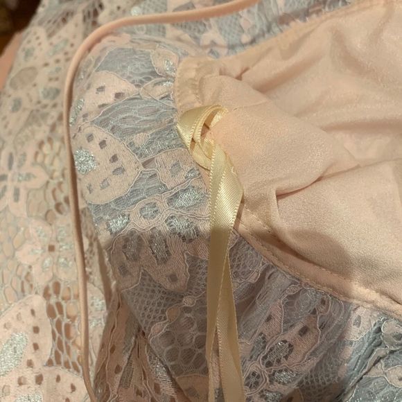 Bcbgeneration Lace Ruffled Mini Dress Pink 0 - Picture 6 of 8